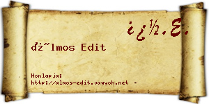 Álmos Edit névjegykártya